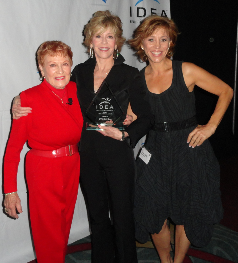 Elaine Lalanne, Jane Fonda, Forbes Riley
