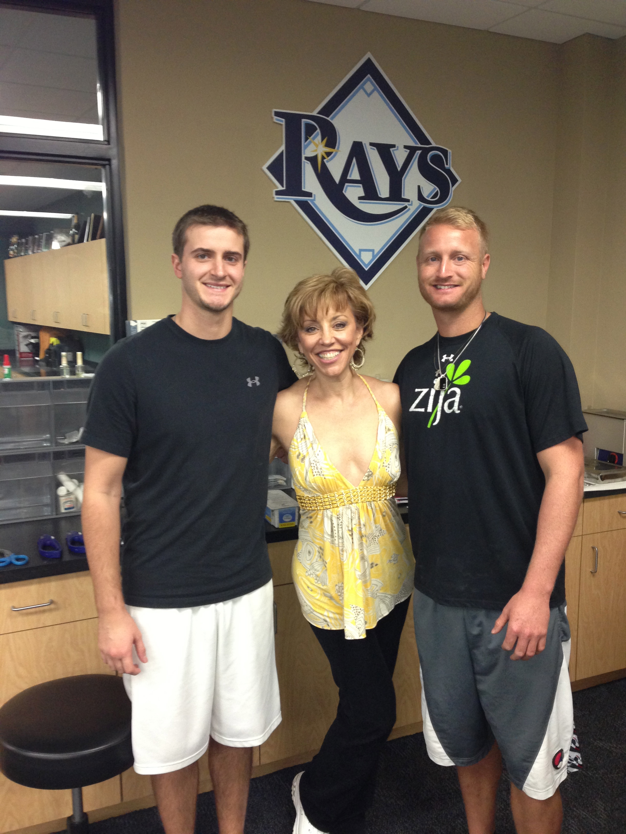 Hanging in the Tampa Bay Rays baseball training center working on SpinGym fitness techniques