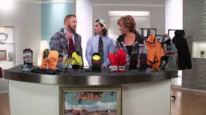 Danny Kass Grenade Ski Gloves with Forbes Riley on set of Forbes Living tv